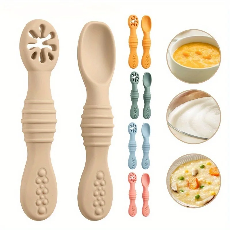 2pcs Food Grade Food Supplement Spoon, Feeding Spoon Tableware