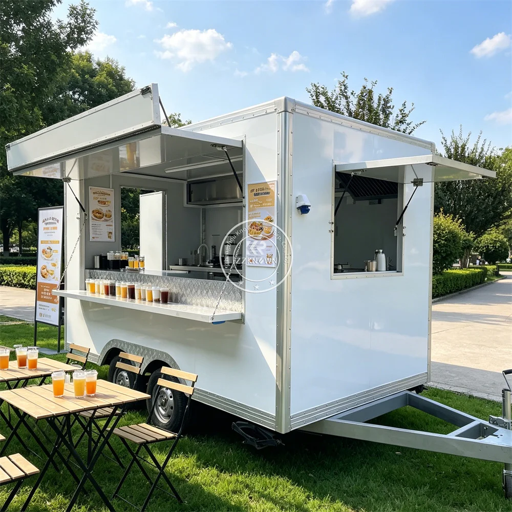 

CE Certified Ice Cream Truck Food Trailer Custom Mobile Pizza Van Street BBQ Burger Food Truck Fully Equipped