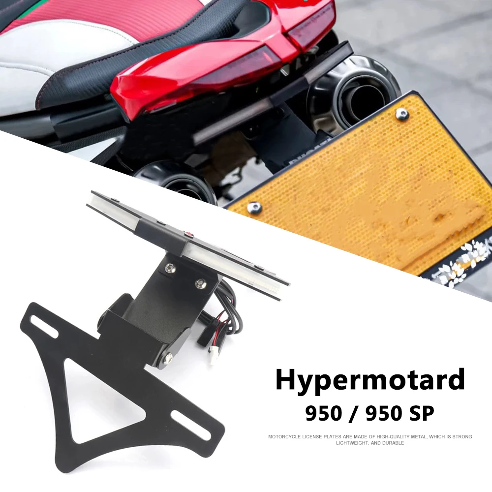 

Motorcycle License Plate Holder Mount Bracket Fender Tail Tidy Fender Eliminator For Ducati Hypermotard 950 SP 2018-2023 2022