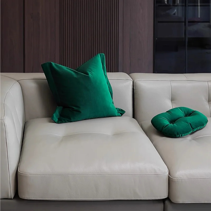 Emerald Green Color Pillows Luxury Retro Square Cushion Case Moder Art Decorative Pillow Cover For Sofa Chair Home Decorations