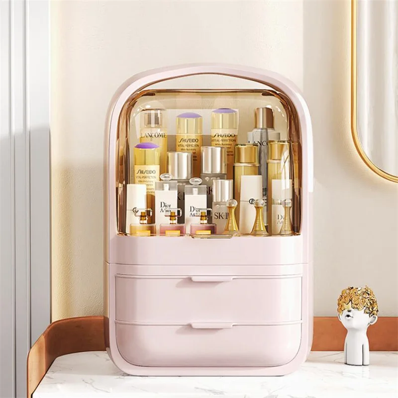 Fashion Acrylic Cosmetic Box Transparent Makeup Jewelry Drawer Home Storage Boxes Multifunction Travel Organizer Vanity Box