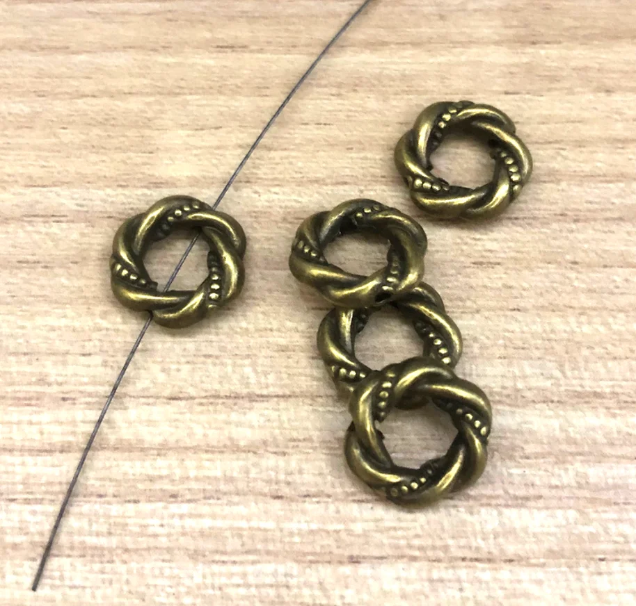 

20 шт. изогнутых бусин-разделителей диаметром 11 мм для ручной работы HW3089