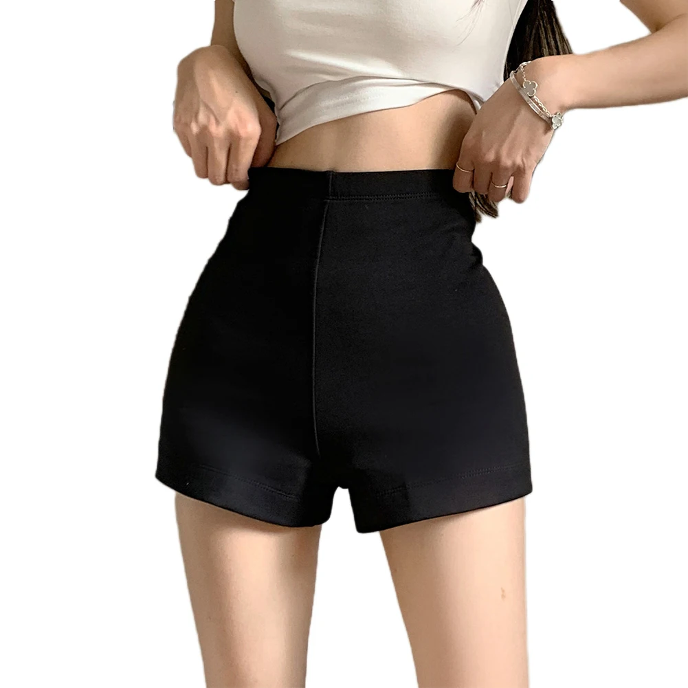 

Sports Shorts Black Casual Casual Pants Cotton Elegant Grey High Waist S-L Shorts Solid Color Sports Versatile