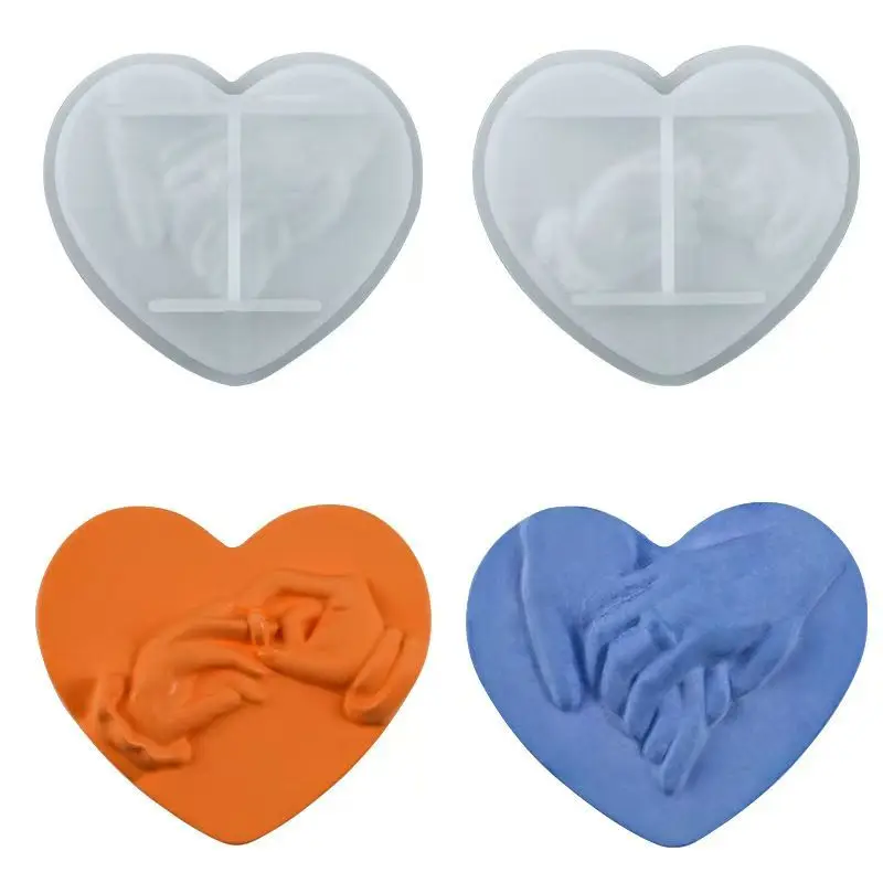 3D-Herzförmige Silikon-DIY-Kerzenform, geeignet für die Herstellung hausgemachter Seife, Valentinstag-Antragskerzen, handgefertigte Geschenke.