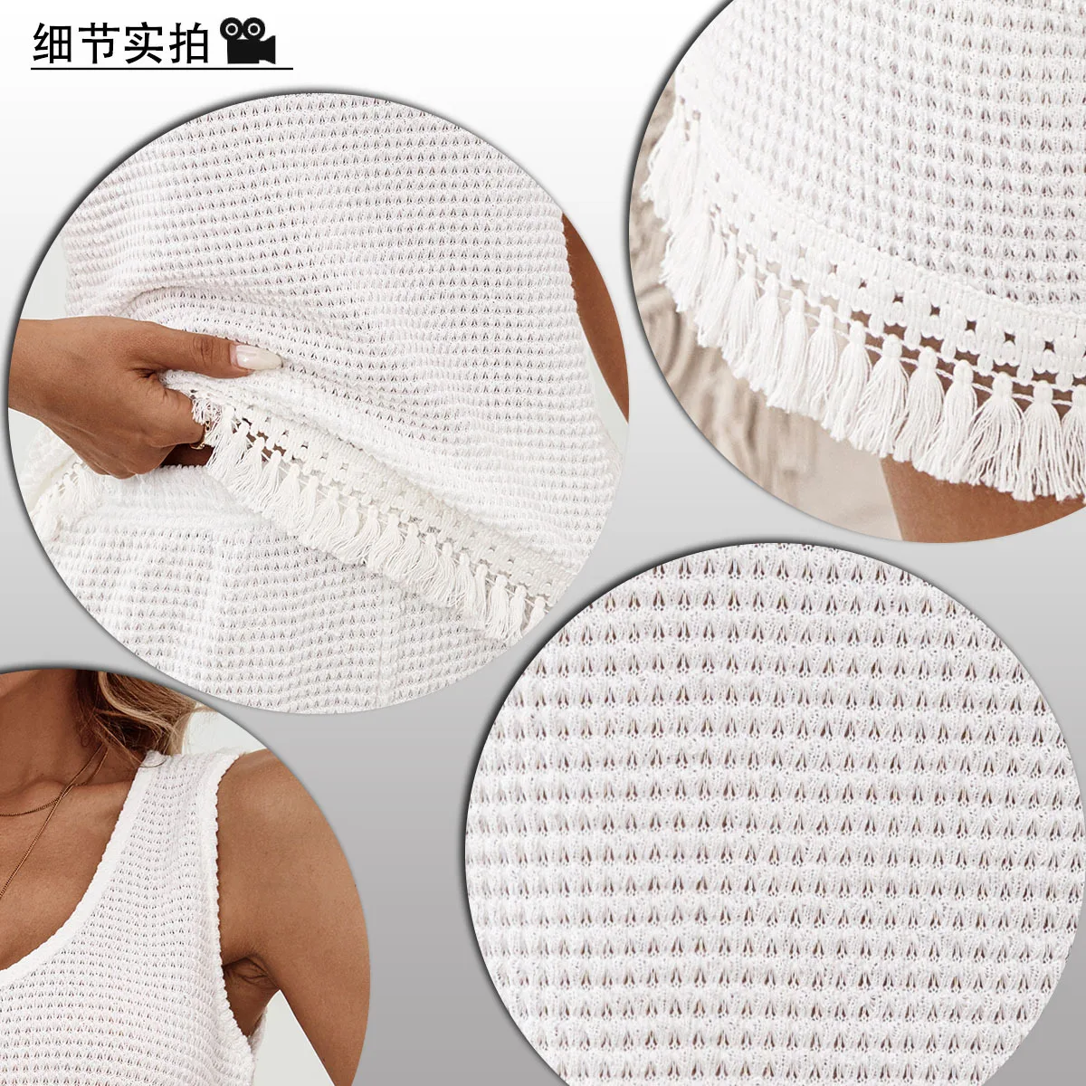 2025 Summer New Style Home Clothes Tassel Large Size Vest Shorts Casual Suit Pjamas for Women