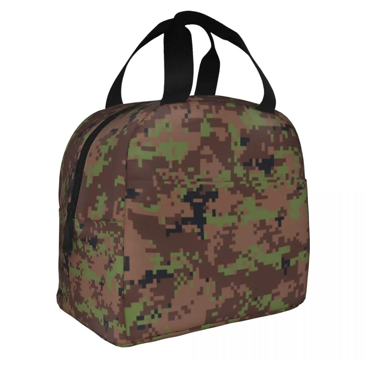 Digital Camo German Flecktarn Camo Camouflage Lunch Bag Men Women Thermal Cooler Insulated Lunch Boxes for Office