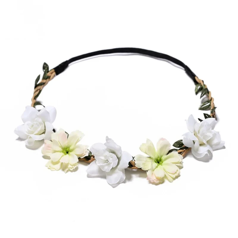 Fashion Women Floral Garlands Headband Crown Girl Headdress Girls Hair Bands Bride Wedding Hair Accessories Headbands Flower