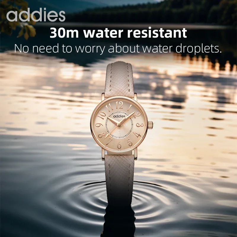 ADDIES Women Watches for Ladies Luxury Brand Rose Gold Stainless Steel Green Crystal Bracelet Quartz WristWatch Relogio Feminino