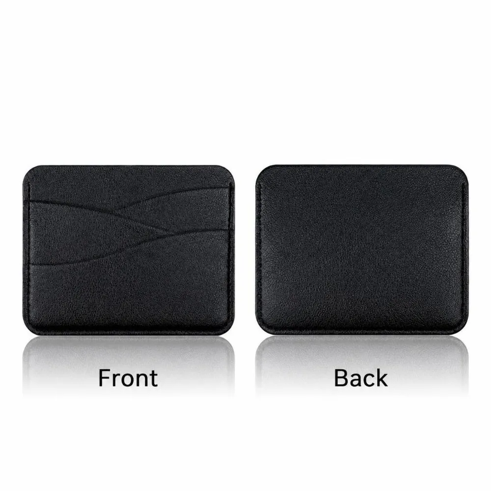 Korean Style Solid Color Card Bag PU Leather Multi-Functional Credit Card Holder Ultra-Thin Coin Purse Women Men
