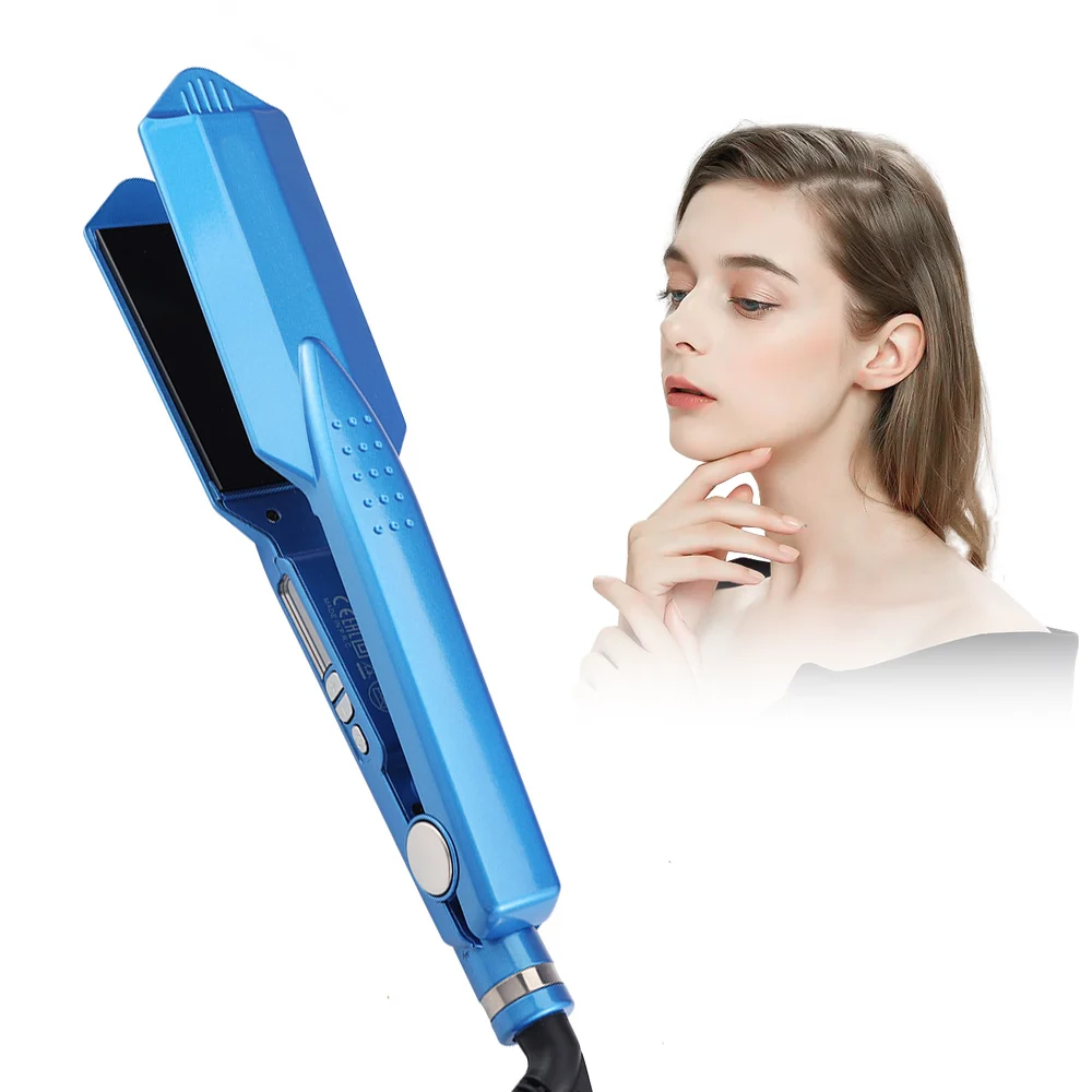 Hair Straightener Wide Titanium Flat Iron for Professional Hair Straightening 470F° Fast Heat up Dual Voltage Flat Iron