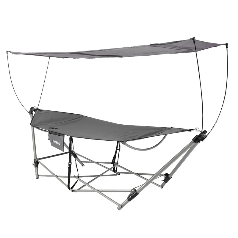 Premium Hammock Stand with Shade Quick Open Outdoor Foldable Swing Chair