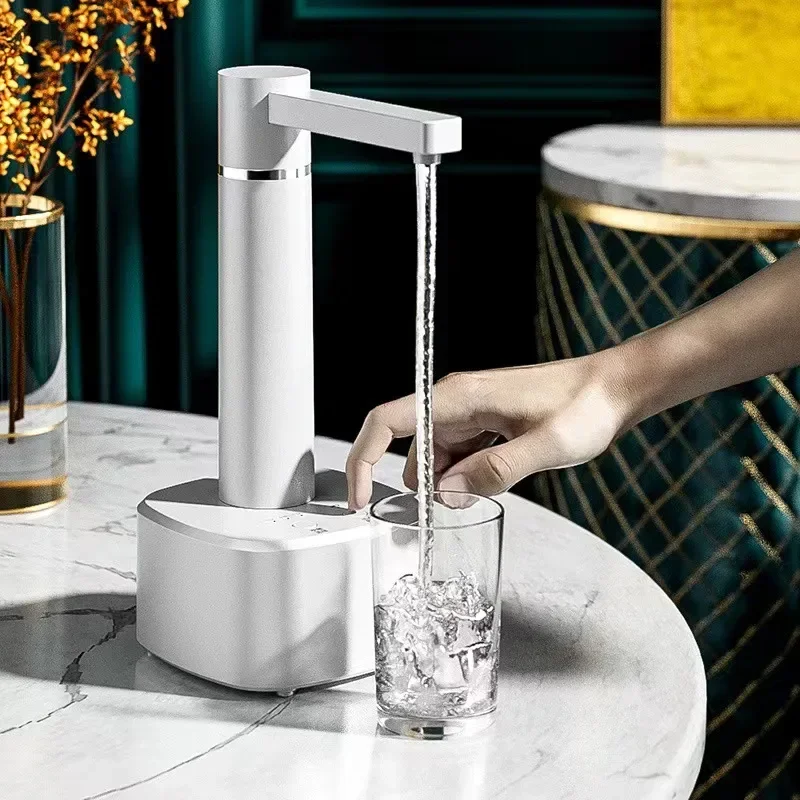 Distributeur d'eau automatique intelligent pompe à eau électrique USB à 3 vitesses avec support distributeur de pompe de bouteille d'eau intelligente pour la cuisine à la maison