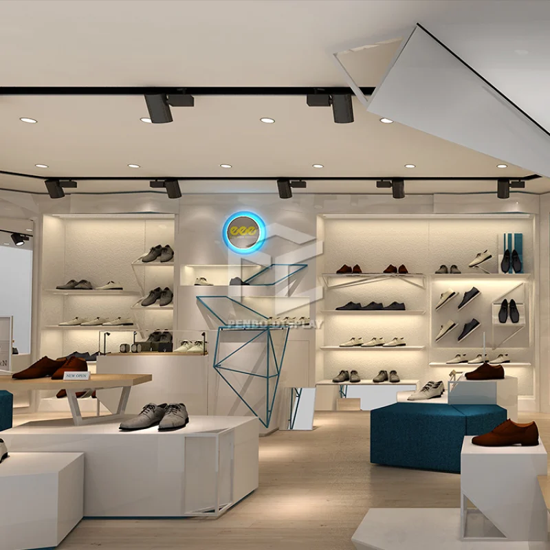 

2025customized.Modern Shoes Shop Interior Layout Design Design Factory Directly Shoe Shop Fittings