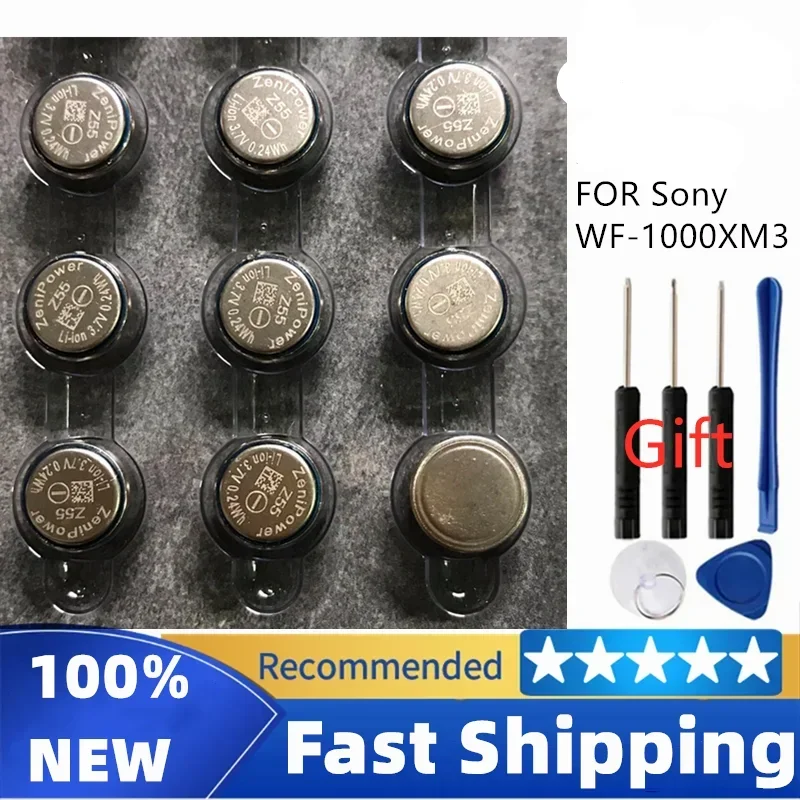Batería Original para auriculares Sony WF-1000XM3, WF-SP900, WF-SP700N, ZeniPower Z55, TWS, 3,7 V, 65mAh, CP1254
