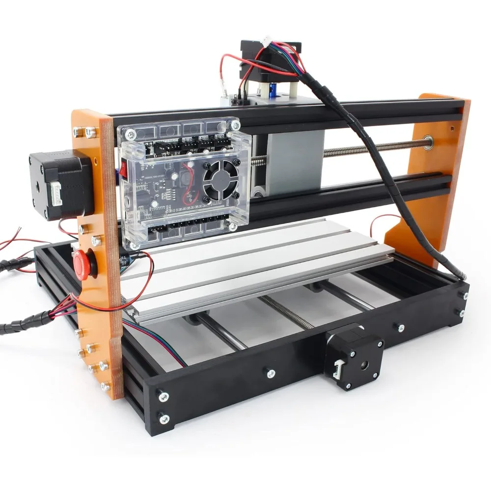 Imagem -05 - Cnc Router Machine Kit com Interruptores de Limite e Parada de Emergência Faça Você Mesmo Mini Controle Grbl 3018 Pro Fresagem Eixos Upgrade 3018