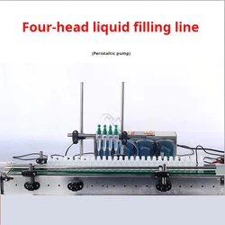 DIY-T400, 4head small fully automatic peristaltic pump liquid assembly line perfume essential oil Liquid filling machine