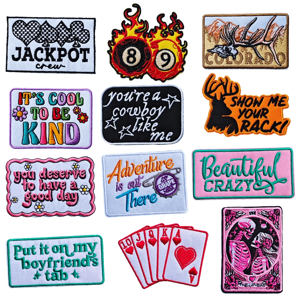 Emblem Clothing Accessories Badge Sticker Embroidered Embroidery Sticker Iron-on Patches