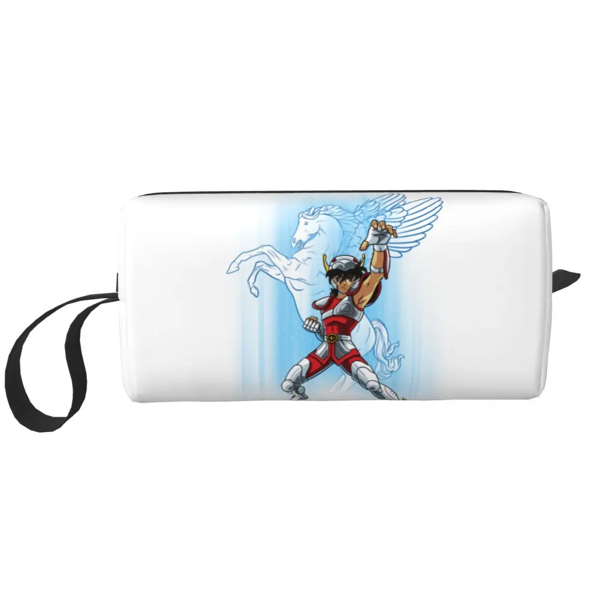 Seiya Of Pegasus Makeup Bag for Women Travel Cosmetic Organizer Cute Saint Seiya Knights Of The Zodiac Storage Toiletry Bags