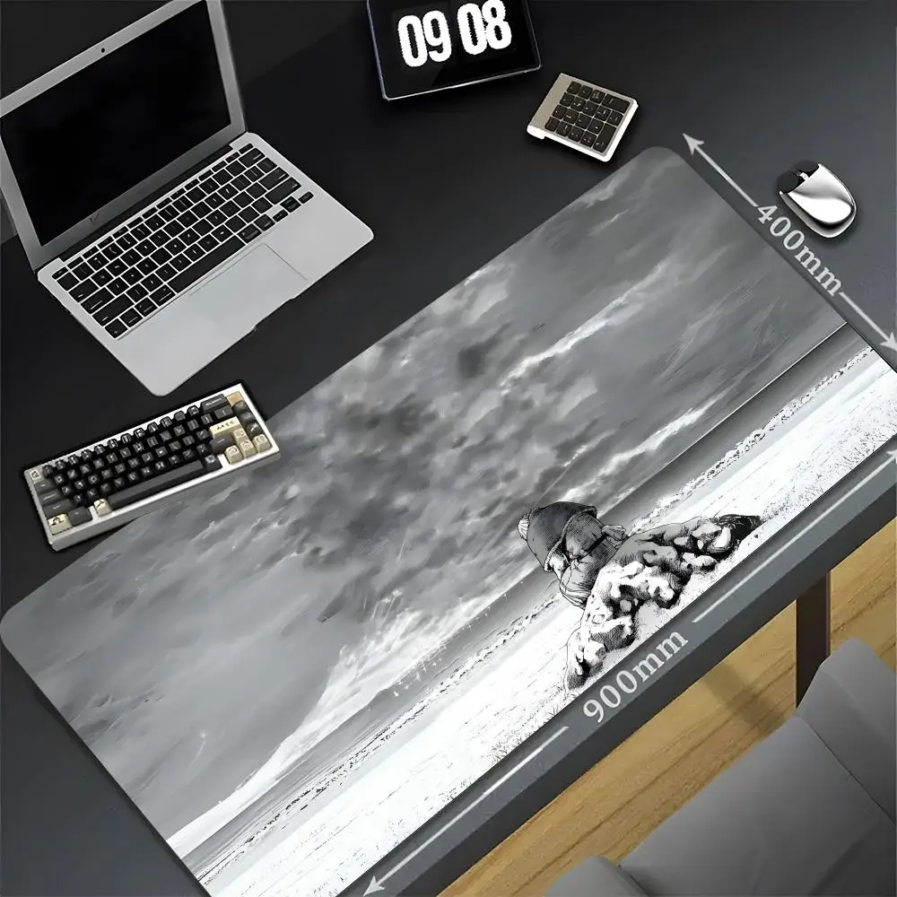 

Коврик для мыши Vinland Saga 90x40 см, настольный коврик Xxl, ПК, геймер, игровой компьютер, офисный коврик для мыши, клавиатура