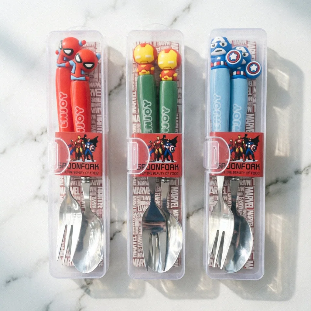 2026 2026 NEW  Cool Hero Cutlery Cartoon Fork Spoon Set Storage Box Tableware Birthday Christmas Gift For Fans Theme Party Giift - Aliexpress Deal