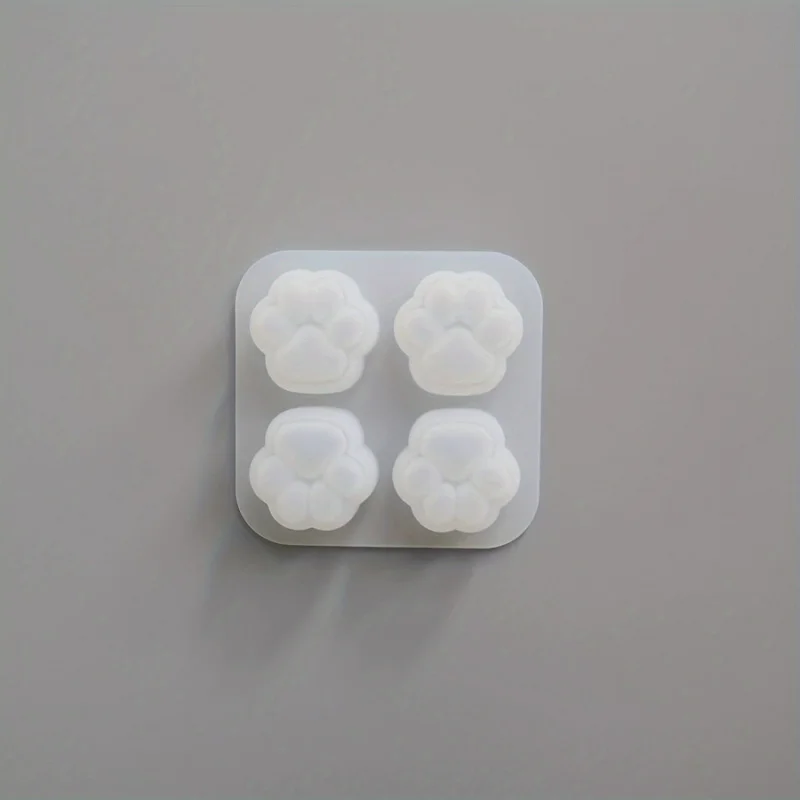 1Cat Paw Pattern Silicone Mold Set-4A Unique Kind DIY Resin、Clay and Plaster Craft Design-Perfect for Candle Making and Aromathe view 5
