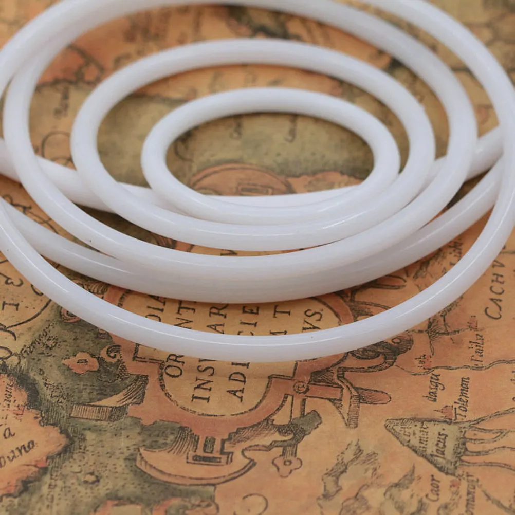 30Pcs White Plastic Dreamcatcher Rings for DIY Crafts