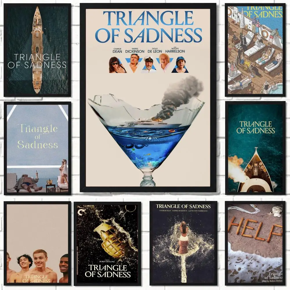 classic movie T-Triangle of Sadness-S Poster Self Adhesive Wall Decor for Modern Home Cafe Office and Bar