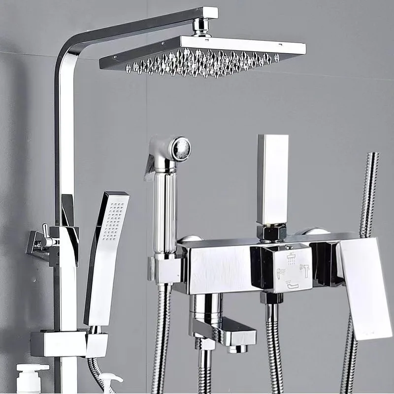 

Shower set, household thermostatic copper toilet, bathroom pressurized nozzle