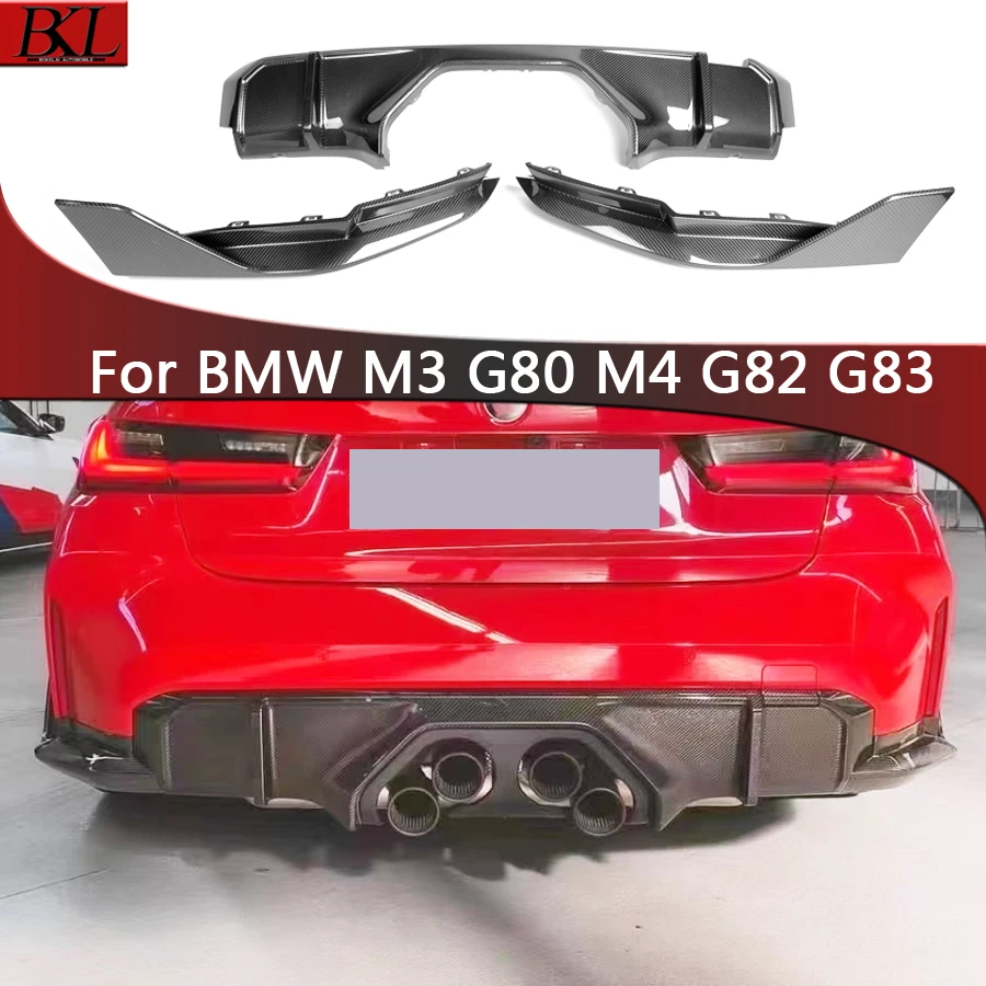 

For BMW M3 M4 G80 G82 G83 Dry Carbon Fiber Car Rear Bumper Diffuser Rear Splitters Spoiler Back lip AC Style Body Kit