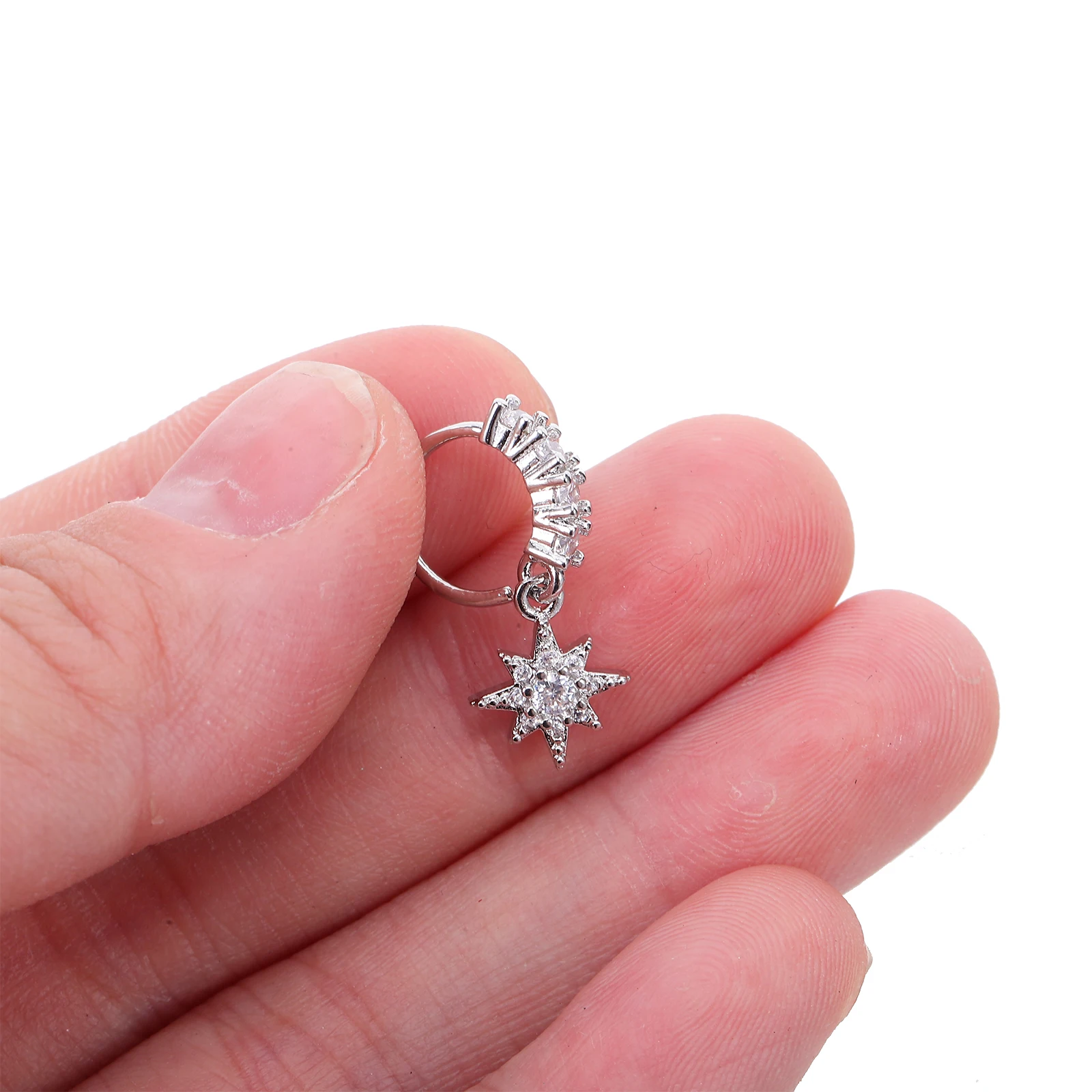 

10Pcs Nose Hoops for Women Creative Portable Adornments Elegant Design Practical Gift Idea Fashion Statement Assorted Nose Rings