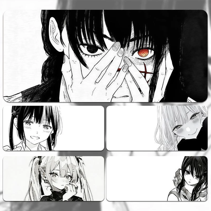 Anime Sweet Girl Rubber Mouse Pad Gamer Large Mousepad for Computer Gaming Locking Edge Keyboard Desk Mice Pad STable Mat