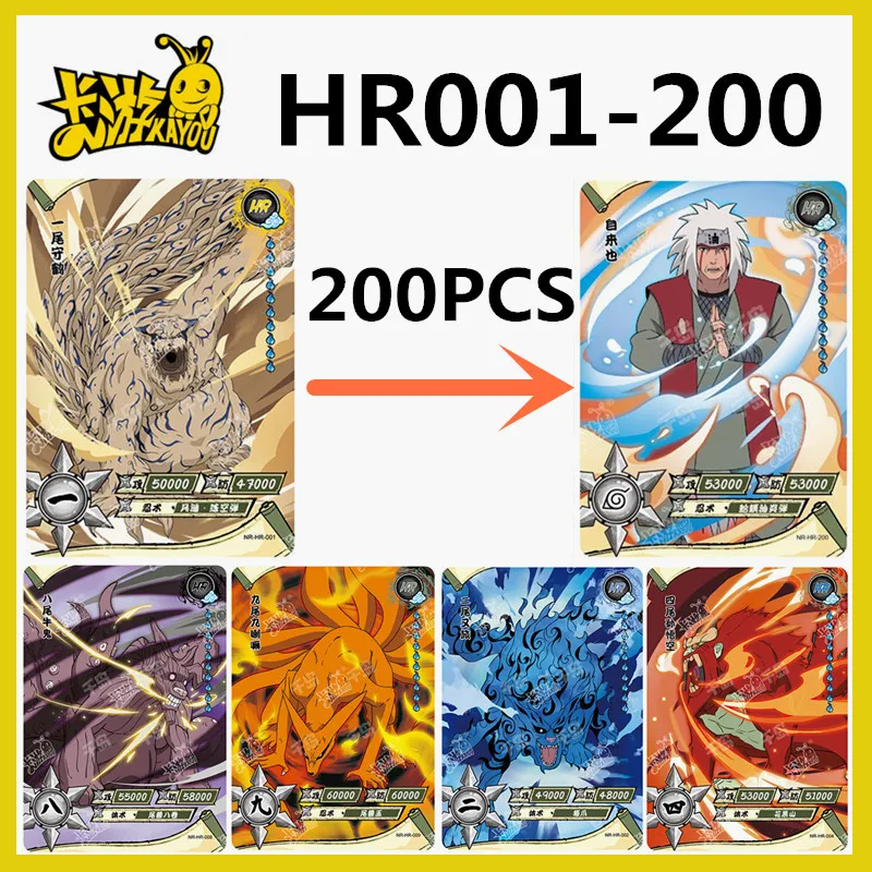 

KAYOU Original Naruto HR001-200 Nine Tailed Rare Card Naruto Rare Anime Character Collection Card Children's Toys Christmas Gift