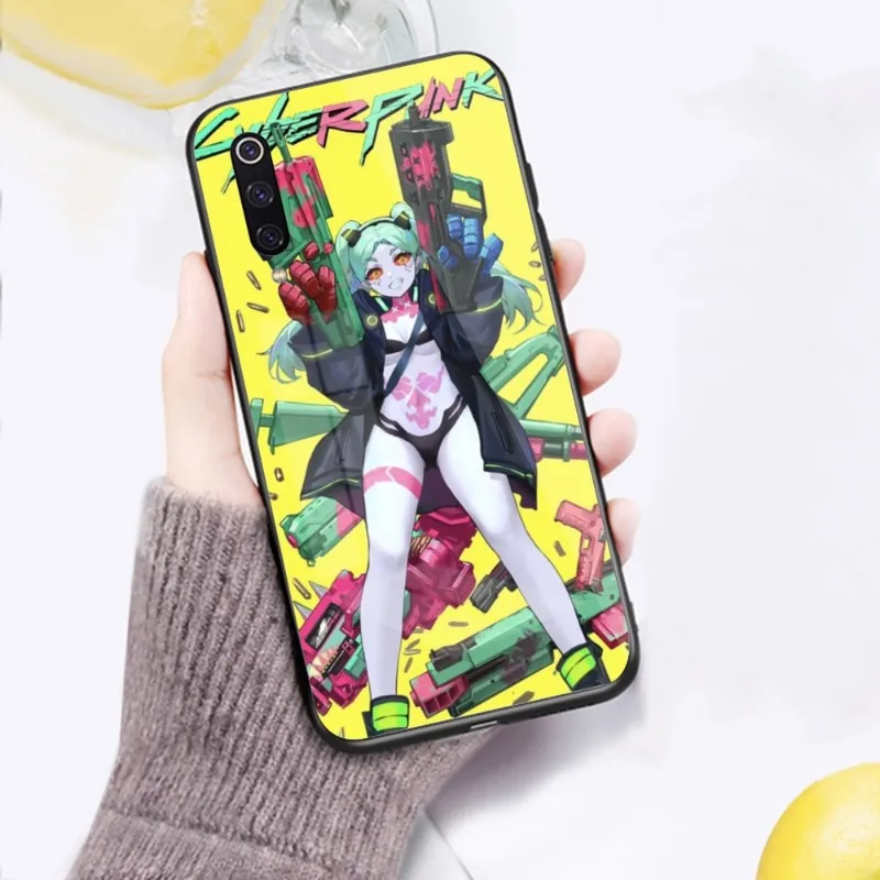 Punk Girl Rebecca Phone Case for Xiaomi 13 12 11T 10 9 Lite Redmi Note 11 10 10S Pro 9 9A 8 PC Glass Phone Cover Funda