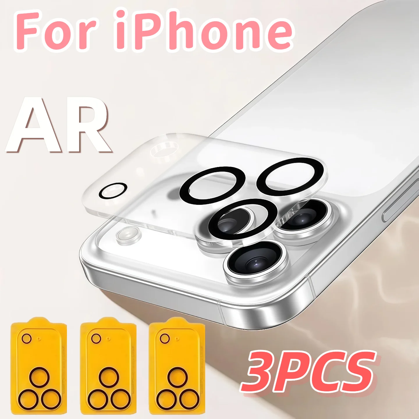 3er-Set für iPhone 17 Air 16e 16 15 14 13 12 11 Pro Max Plus Mini Handy-Rückkamera mit gehärtetem Glas Schutz 9H