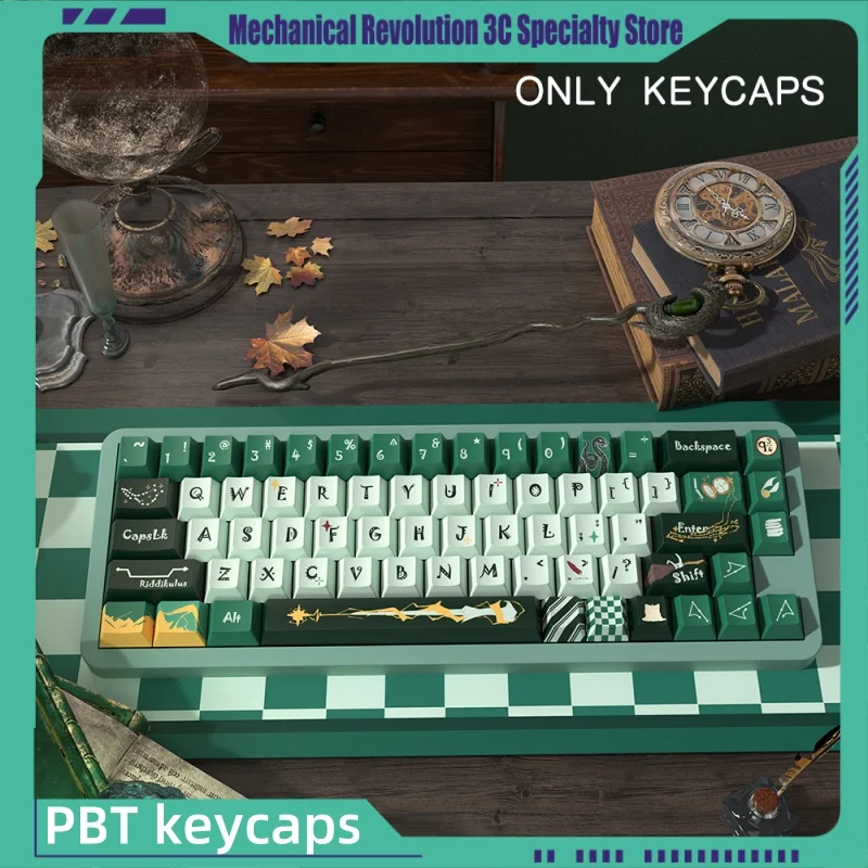 slytherin original theme158 chave mda altamente personalizado pbt sublimacao termica jogos teclado mecanico keycaps 01