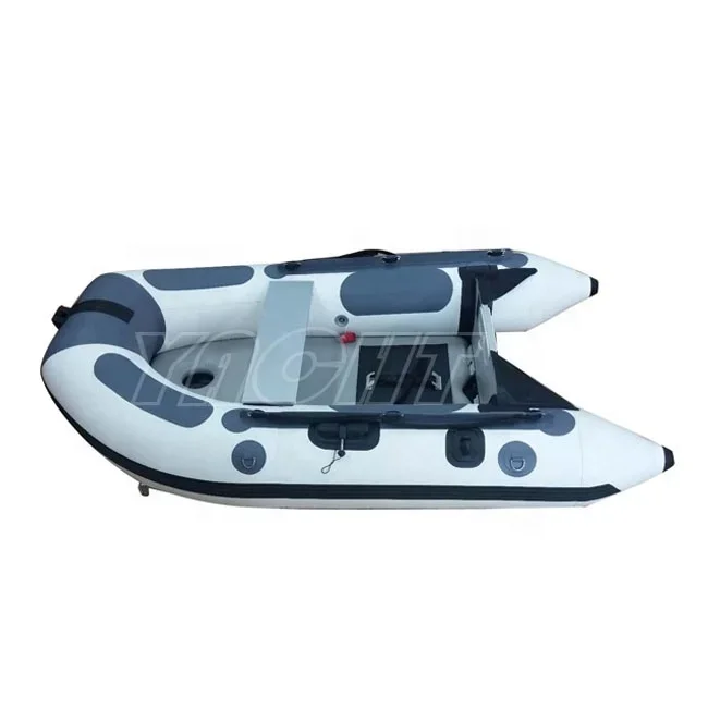 Barco de remos inflable de piso de aluminio plegable pequeño y tierno de 2,3 m