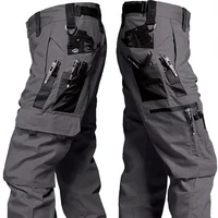 Pantalón de trabajo resistente al desgaste para hombre, pantalones Cargo rectos con múltiples bolsillos, pantalones tácticos para correr al aire libre, pantalones de entrenamiento informales
