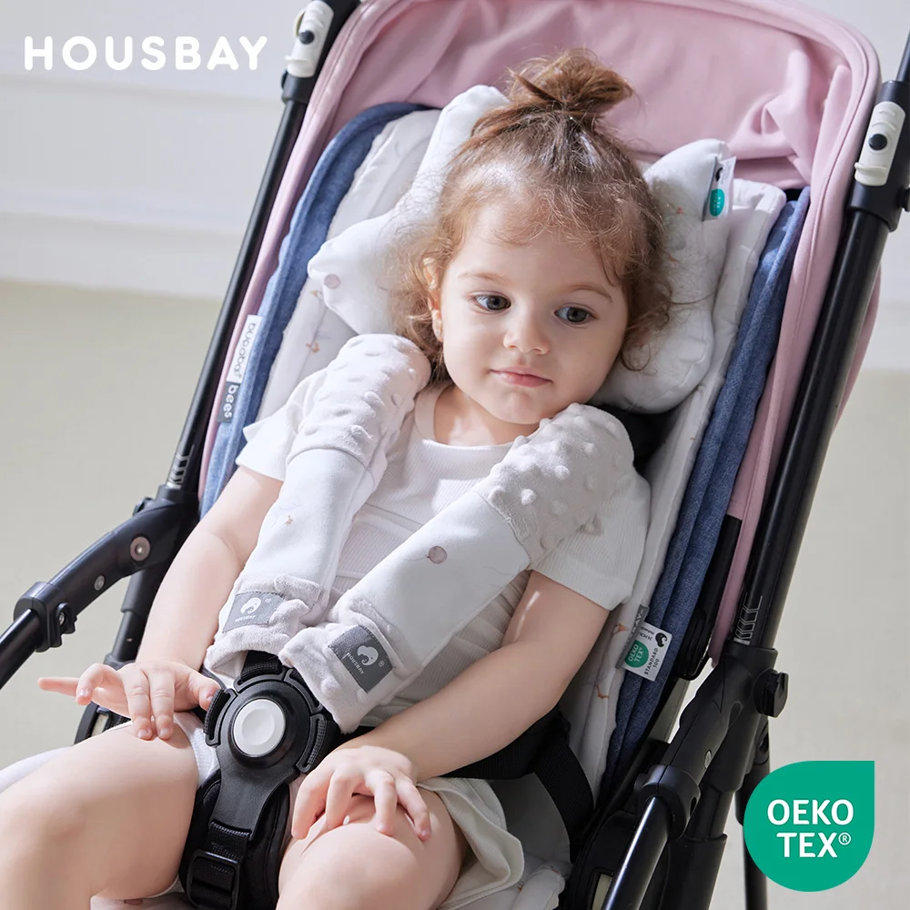 

1 пара универсальных чехлов на ремни безопасности, двусторонние, длиной 28 см, для колясок, автокресел и стульчиков для кормления, 100% хлопок, вельвет, с мультяшным принтом