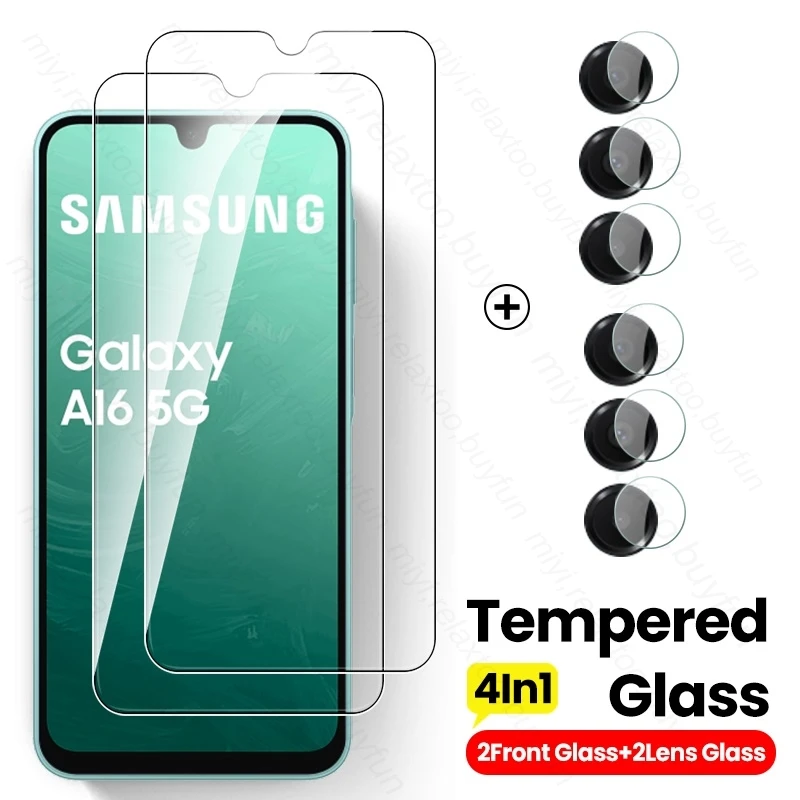 Sumsung A 16 5G Glass 4In1 Protective Glass for Samsung Galaxy A16 5G SM-A166B/DSN 6.7