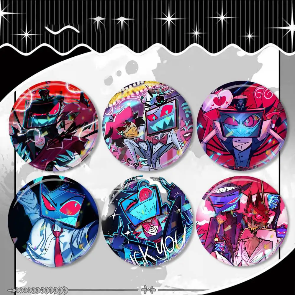 Hazbin VOX H-Hotel Trust Us  Badge 25 32 44 58 75 mm Round Fans Collect Friends Gifts Brooch Souvenir