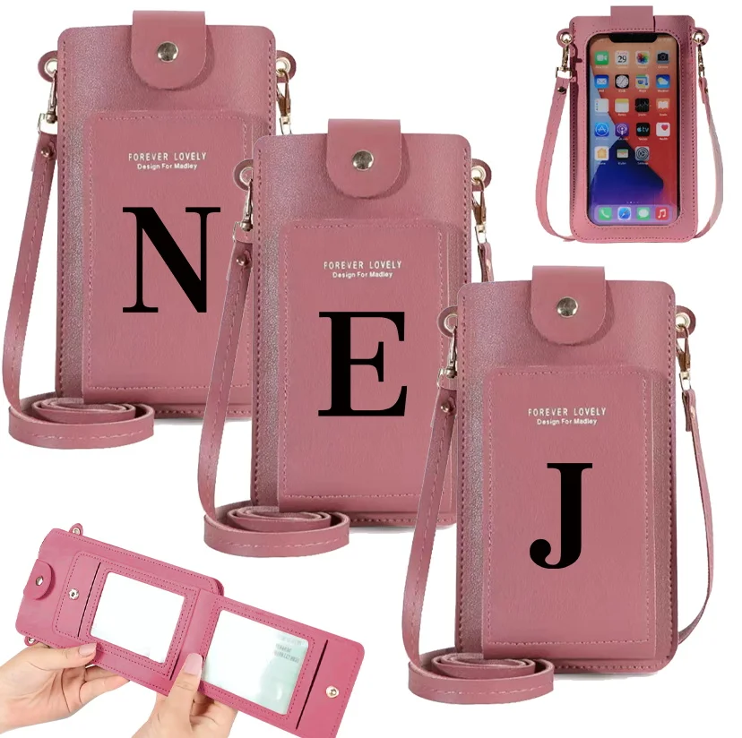 

Mobile Phone Bag Women Multifunctional Messenger Shoulder Pack Fashionable Personality Key Bag Black Pattern Printing Series