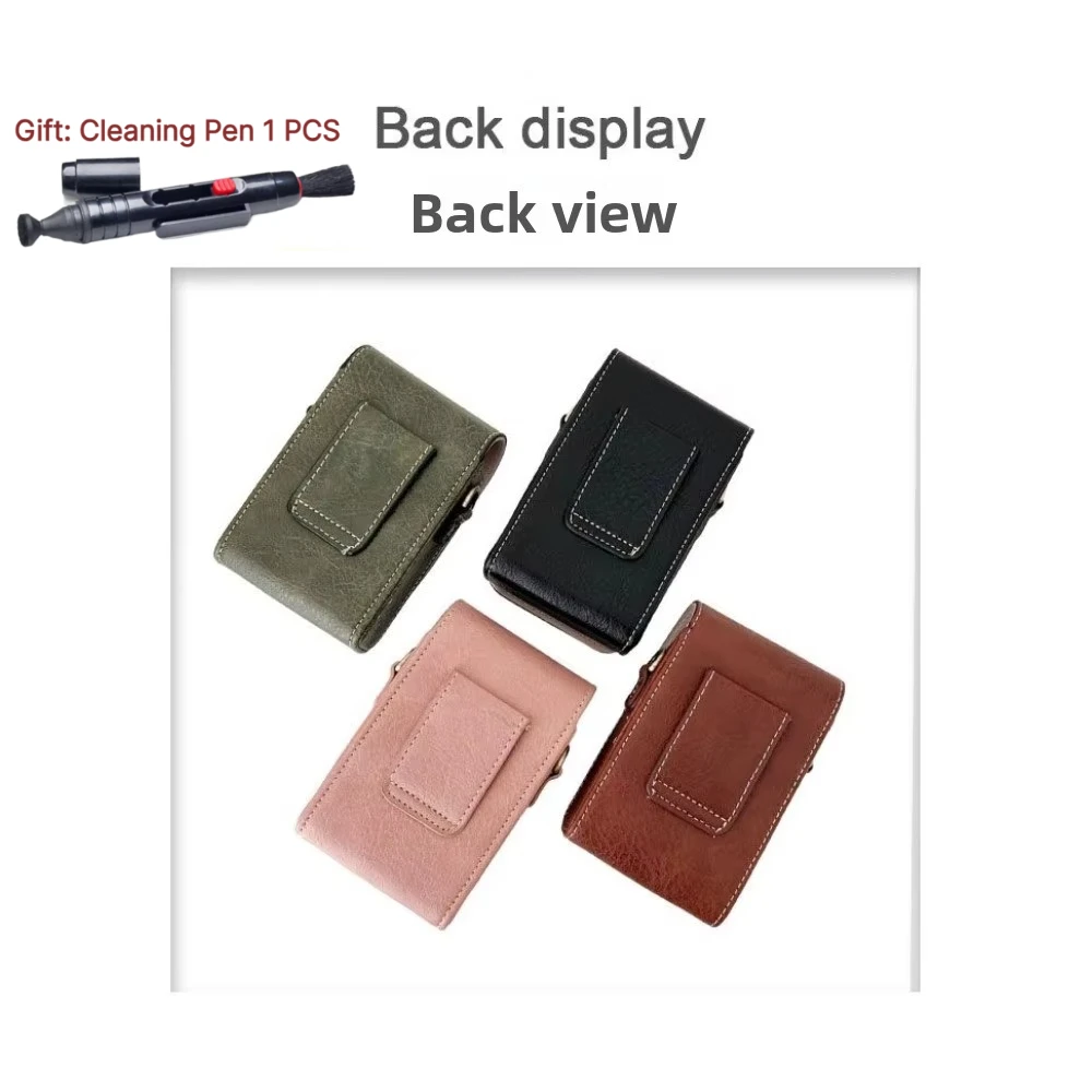PU Leather Crossbody Bag For Canon SX740 SX730 G7X2 G7X3 For Sony ZV1 ZV1F ZV1M2 For Ricoh GR2 GR3 GR3X +1 PCS Free Cleaning Pen