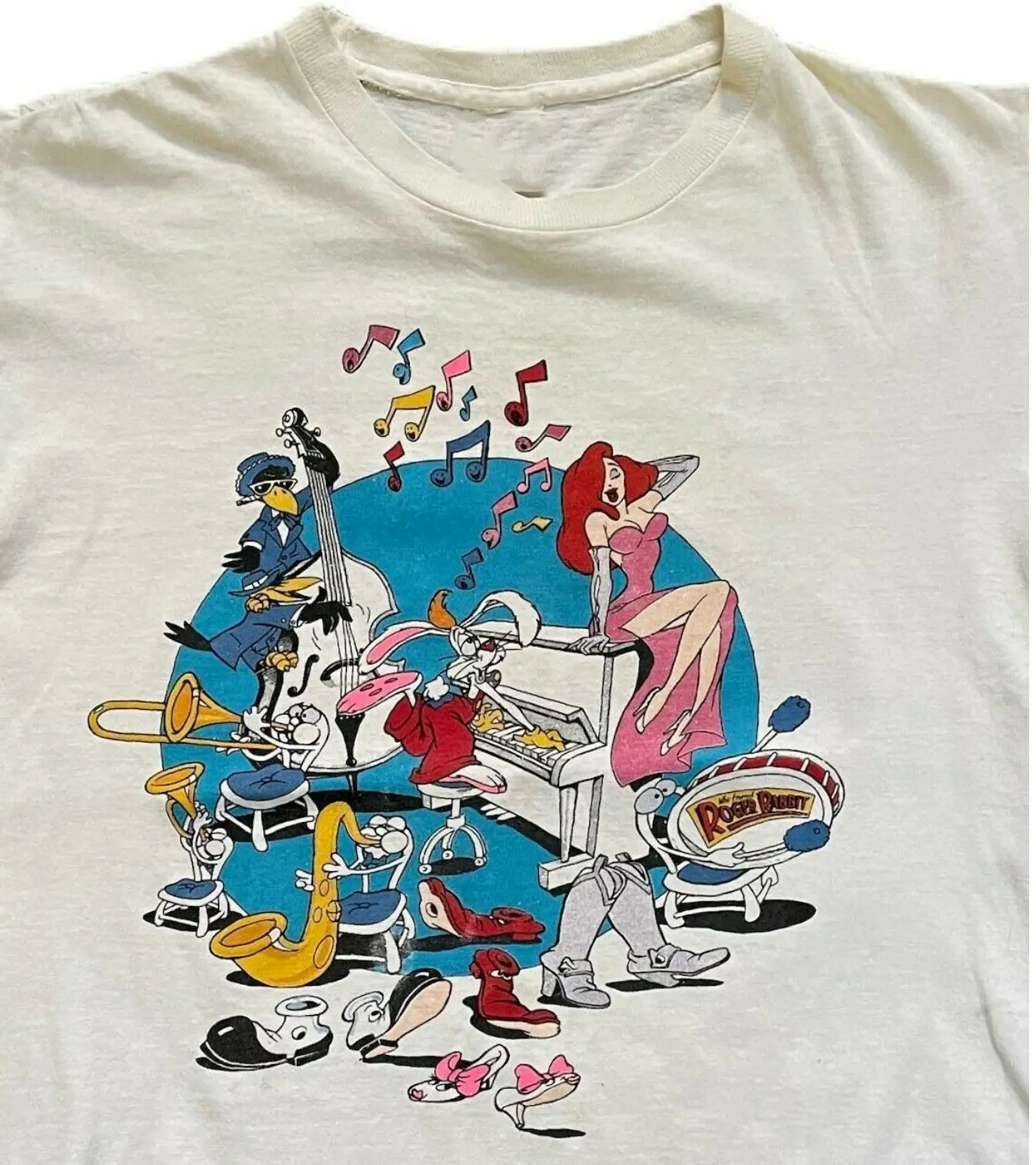 1987 WHO FRAMED ROGER RABBIT T-shirt For Men Tee S-5XL