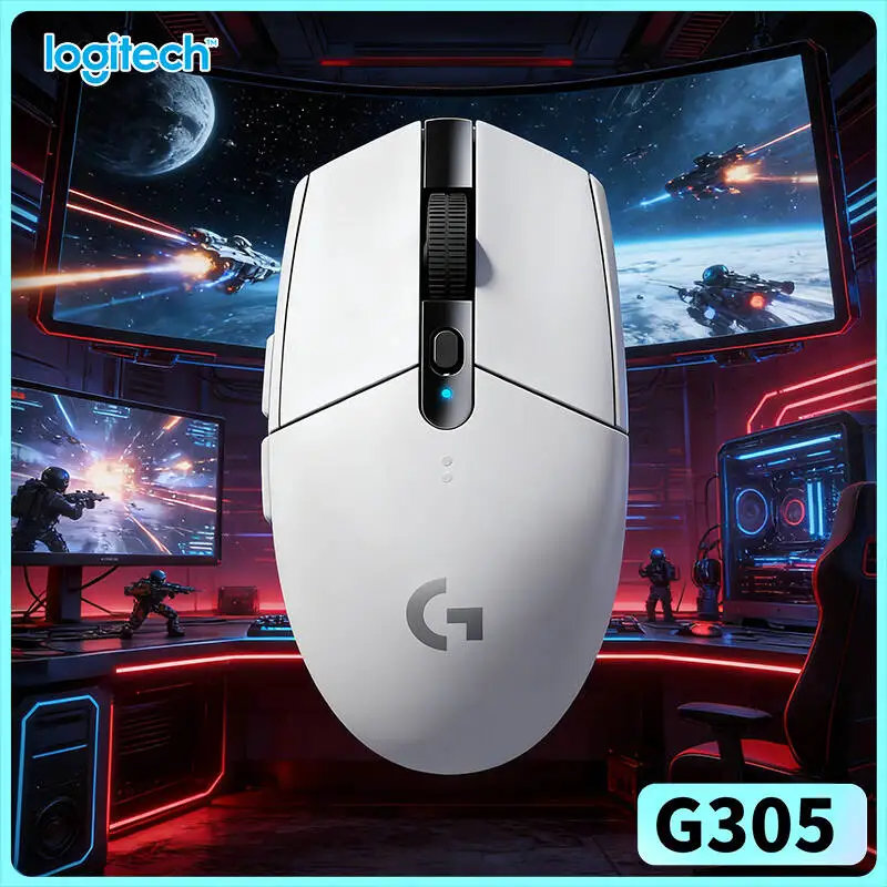 

LIGHTSPEED Gaming Mouse Logitech G305, 12000 DPI HERO, 6 Buttons, 250hr Battery, 99g, PC Mac Laptop Gamers Choice