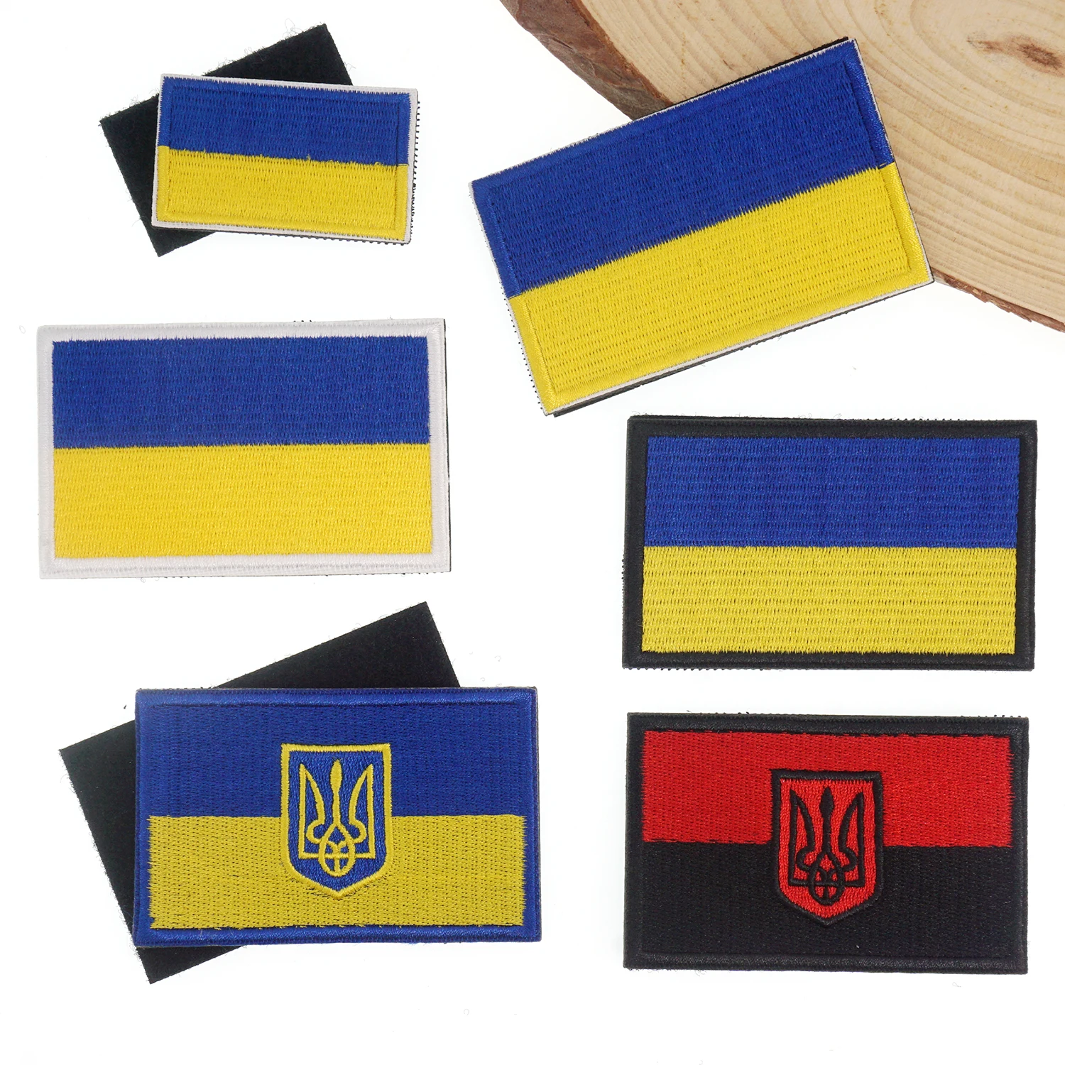5/1 قطع العلم الأوكراني المطرزة التصحيح أوكرانيا هوك وحلقة شارة الكتف زين للملابس