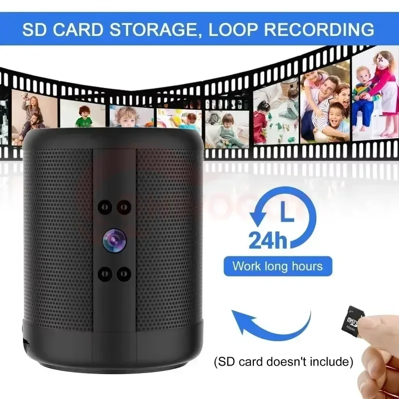 1080P HD كاميرا واي فاي صغيرة المنزل الذكي سمّاعات بلوتوث مراقب عن بعد كاميرا فيديو صغيرة IP/AP للرؤية الليلية اتجاهين صوت Espia Cam