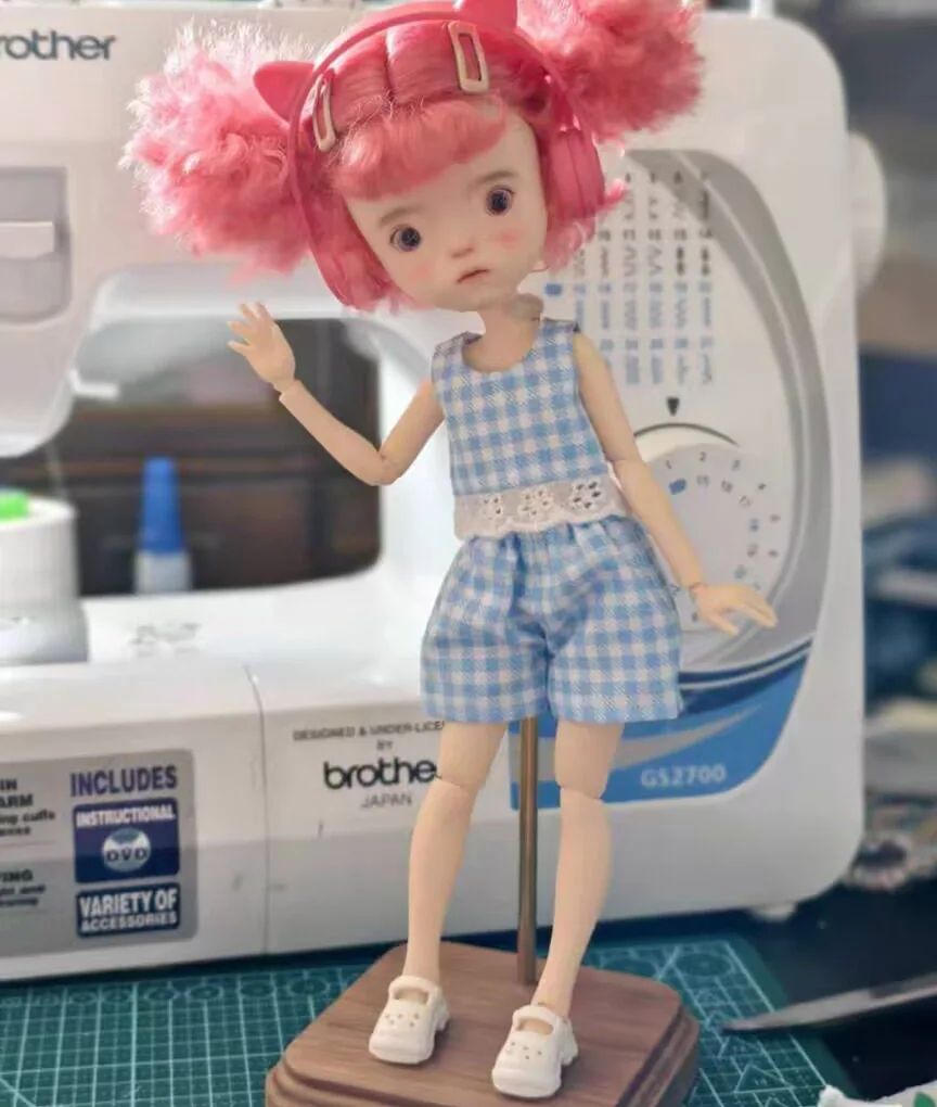 

2pcs 2026 New blue grid top and shorts for Blythe/landoudou(Fit for Lulu,ymy24,Ob22,24,26,zone, Jenny)