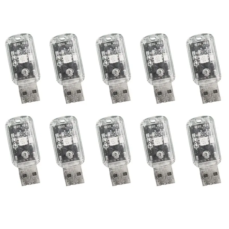 AI Air Conditioner Companion Compatible Smart Voice Lamp 10Pcs USB Voice Controlled Lamp Colorful Night Light Function