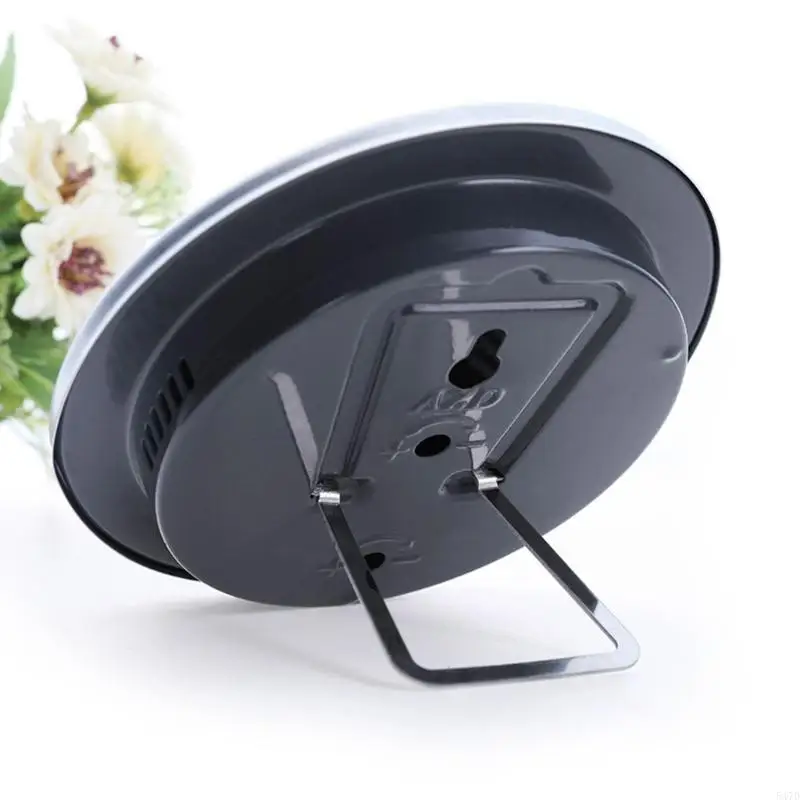 Silver Home Office Medidor para Higrômetro Interior Indoado 4,92 polegadas Termômetro redondo para hotéis