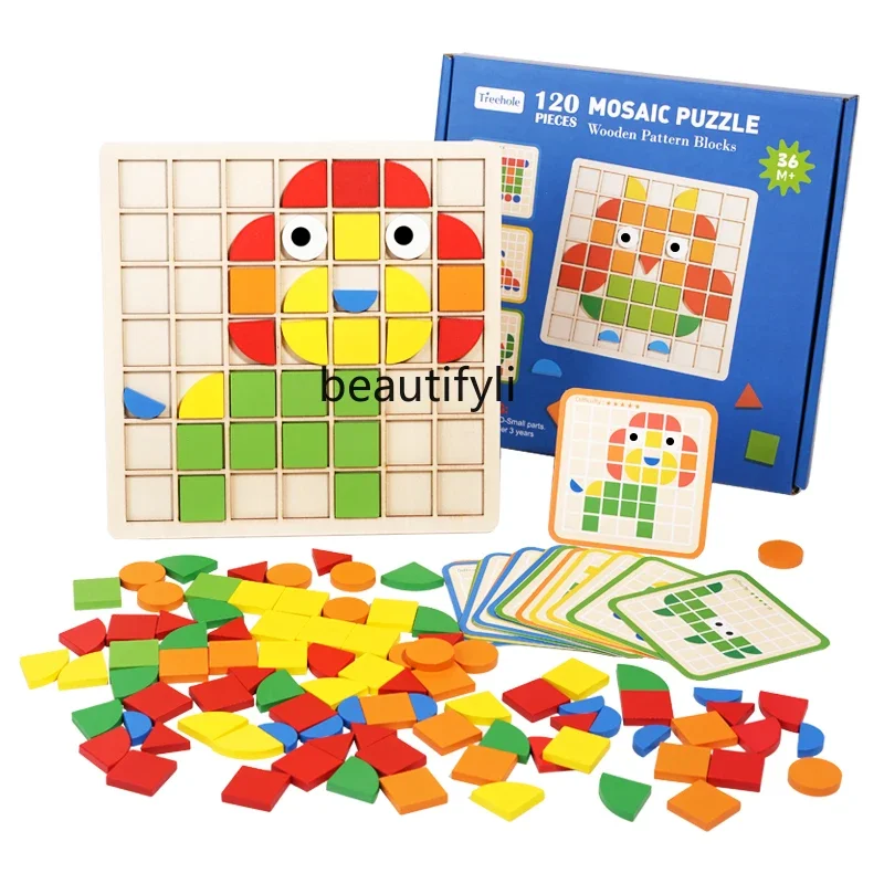 

3D three-dimensional puzzle kindergarten thinking training focus on matching building block shape color cognition